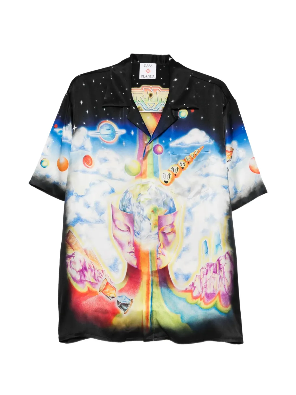 Casablanca galaxy-pint short-sleeve shirt - Nero