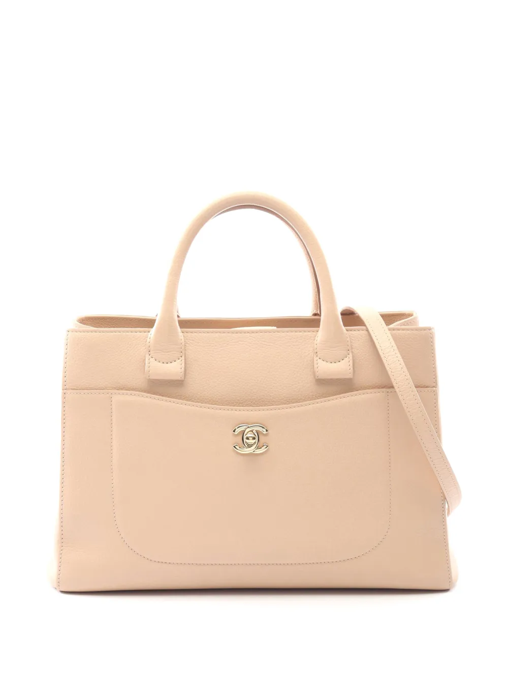 CHANEL Pre-Owned 2016-2017 Small Grained Calfskin Neo Executive Shopper Tote satchel - Marrone