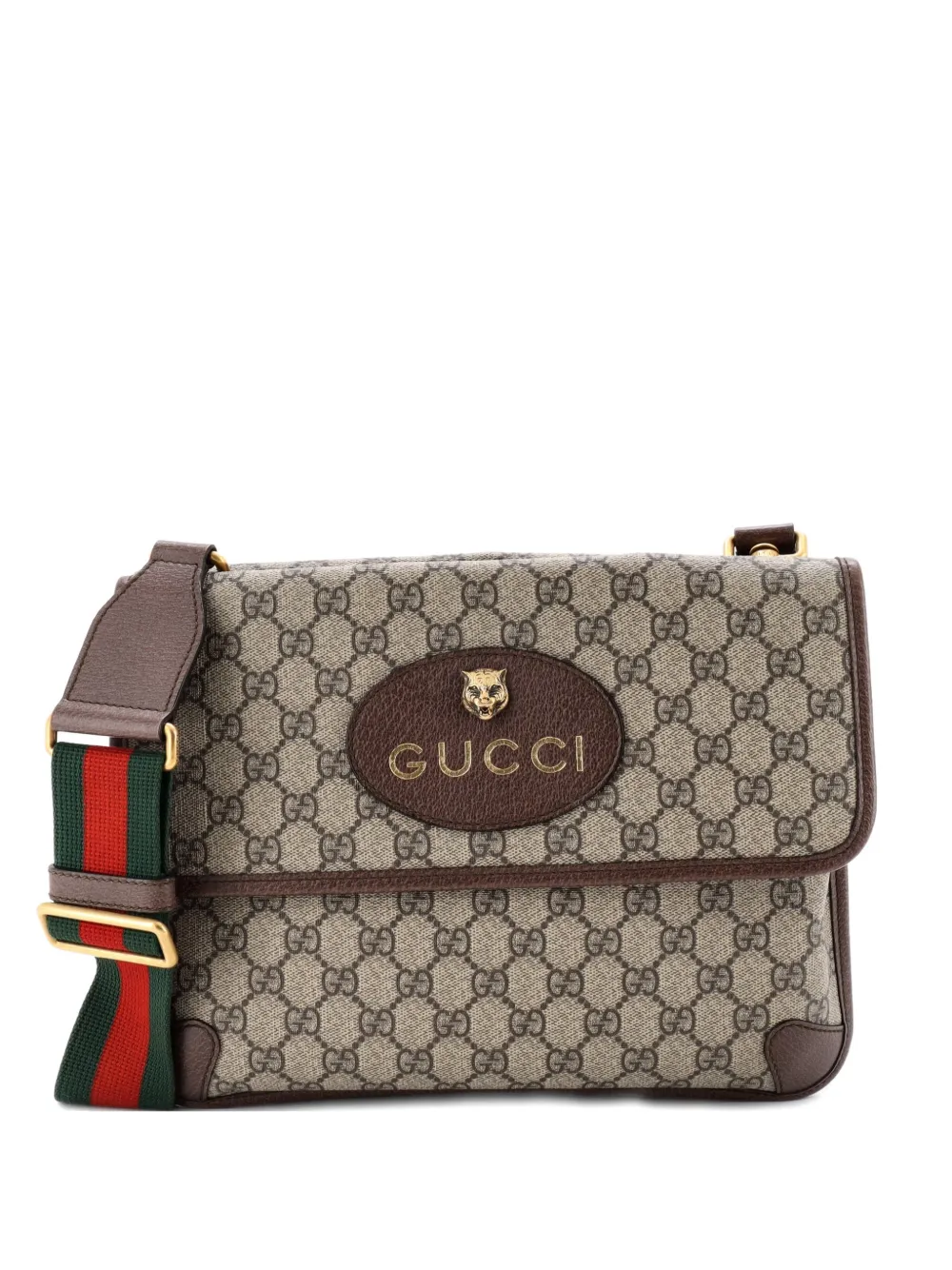 Gucci Pre-Owned Neo Vintage Flap Messenger GG Coated Canvas Medium crossbody bag - Marrone