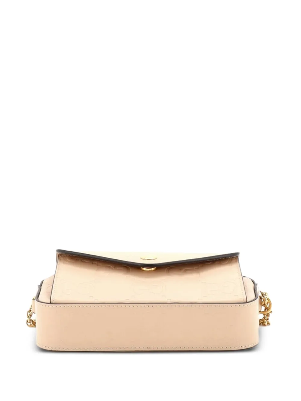 Front Pocket Chain Shoulder Bag Jumbo Gg Embossed Leather Super Mini Crossbody Bag
