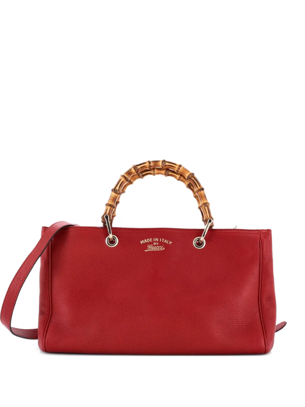 Gucci Pre-Owned Borsa tote Bamboo media in pelle - Rosso