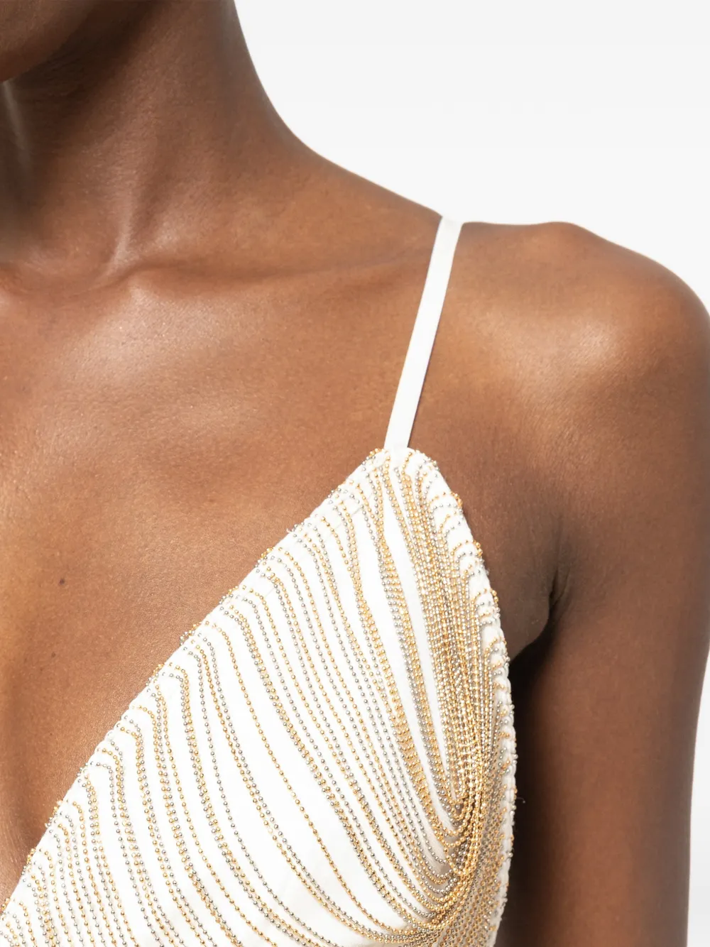 NISSA Maxi-jurk met franje Wit