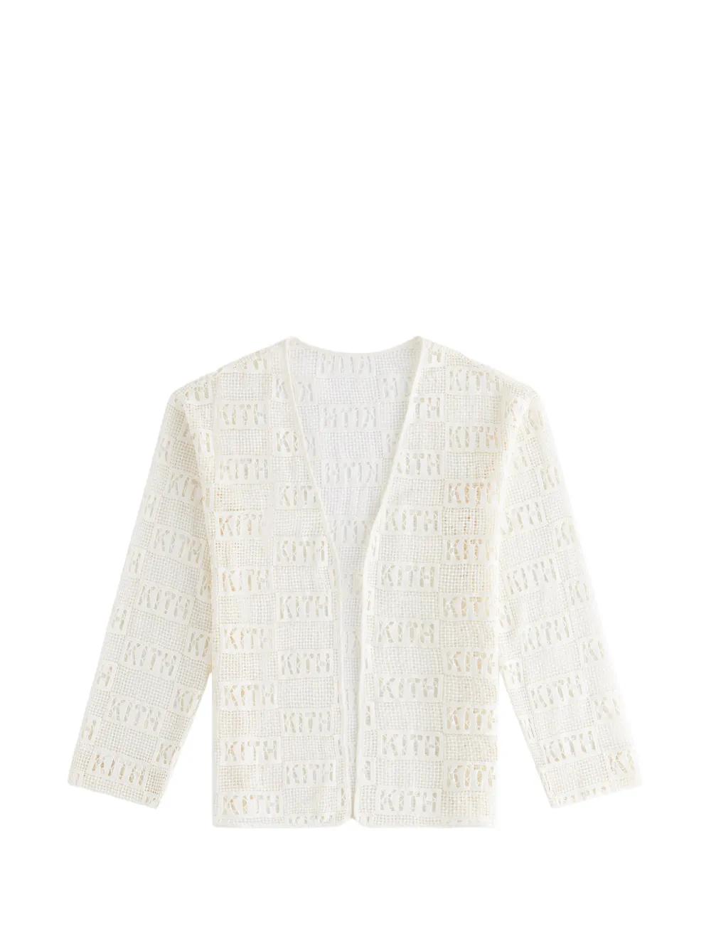 Kith Ethan Logo Cardigan In Gray