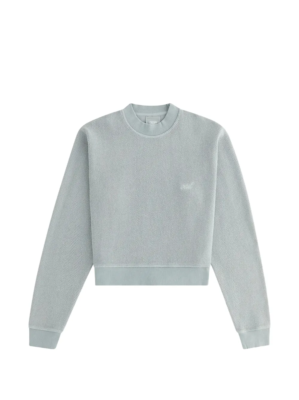 Kith Haylen Cropped Crew-neck Sweater In Gray
