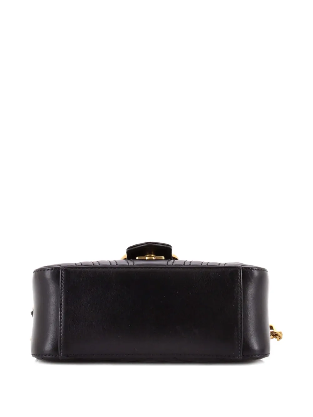 Gg Marmont Top Handle Flap Bag Matelasse Leather Mini Satchel