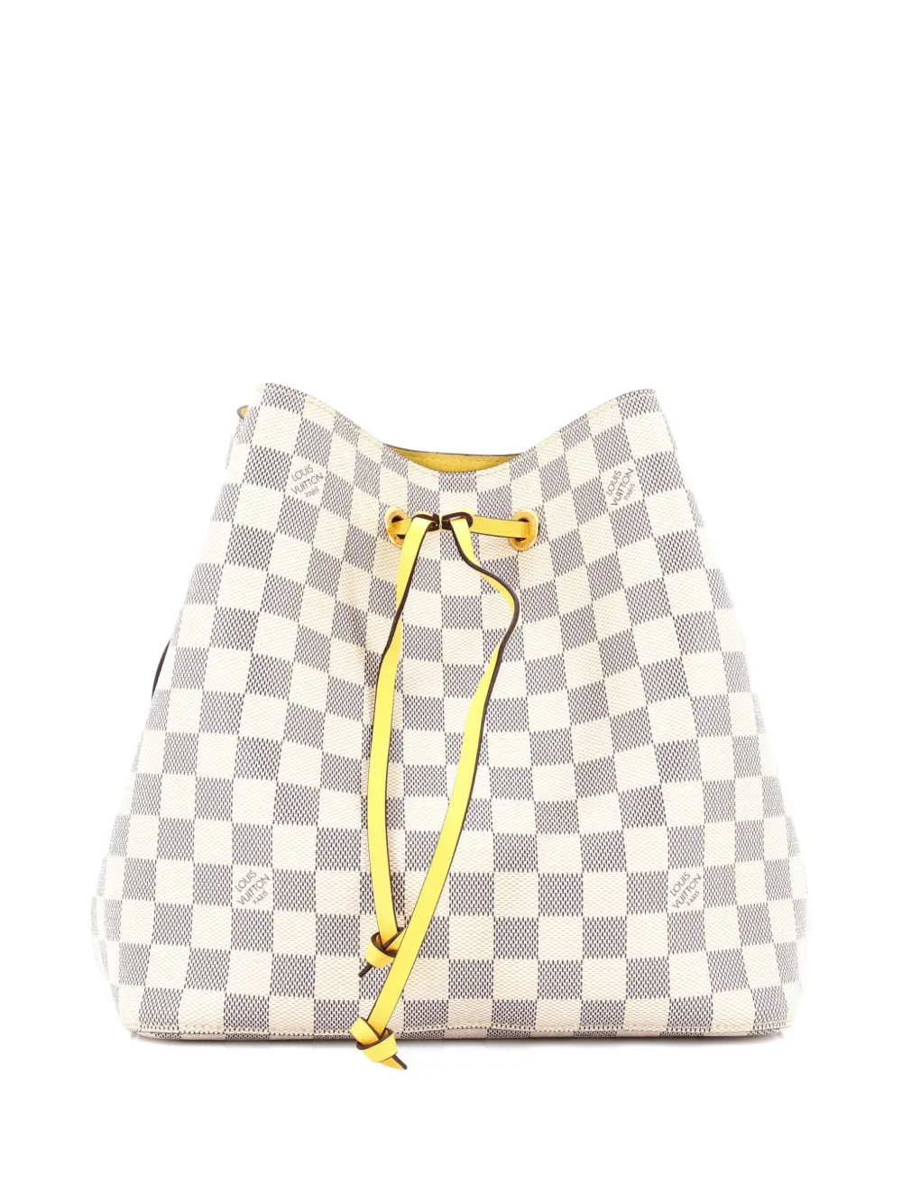 Louis Vuitton Pre-Owned Borsa a secchiello NeoNoe MM in tela Damier e pelle - Bianco