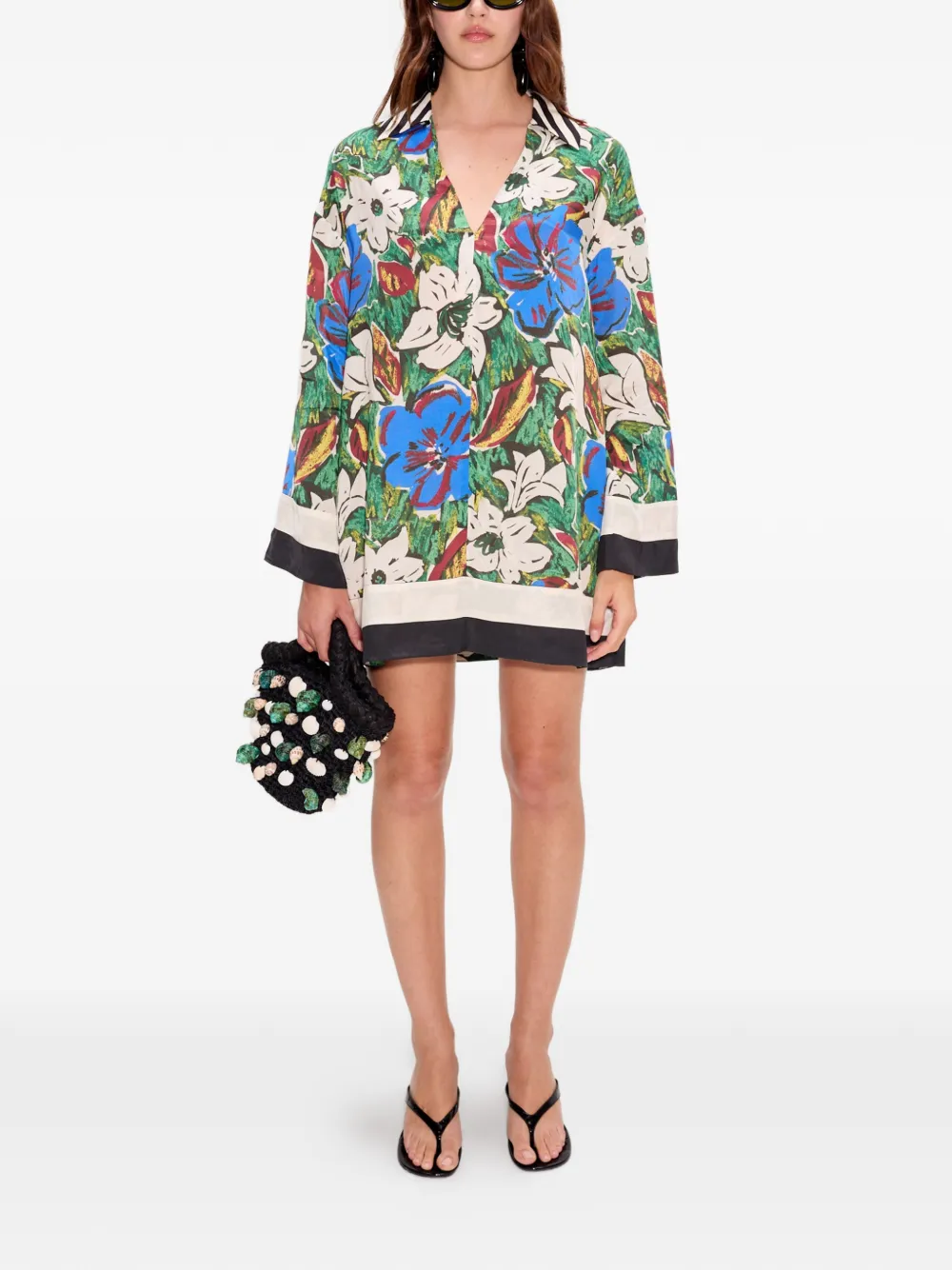 Simon Miller Diaz mini-jurk met bloemenprint Groen