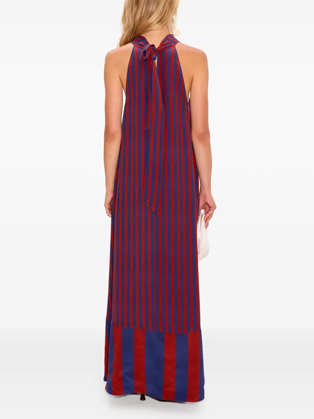 Simon Miller Mona gestreepte crêpe maxi-jurk Rood