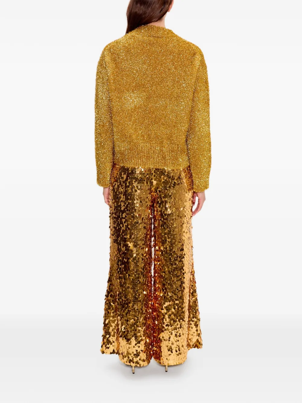  Simon Miller Cher Tinsel Crew-neck Sweater - Gold 