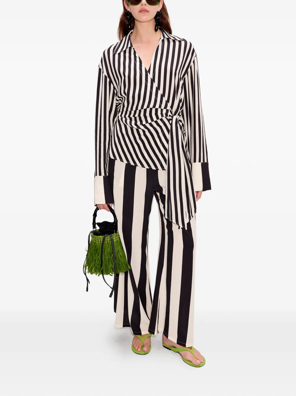  Simon Miller Vietta Striped Blouse - Black 