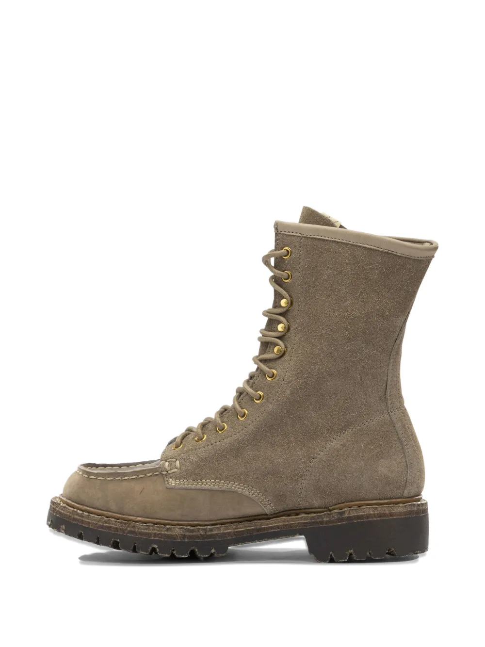 visvim lace-up leather boots Beige