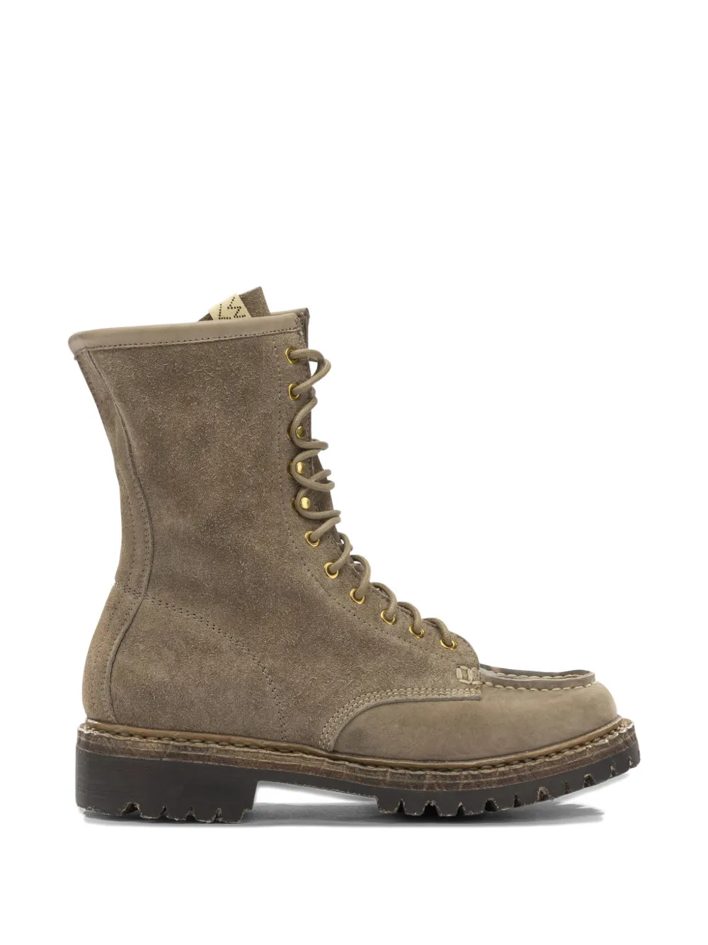 Visvim lace-up leather boots Beige