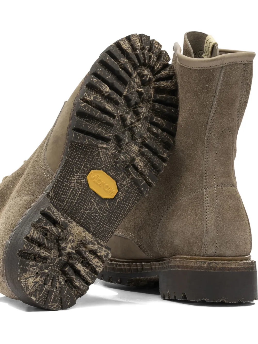 visvim lace-up leather boots Beige