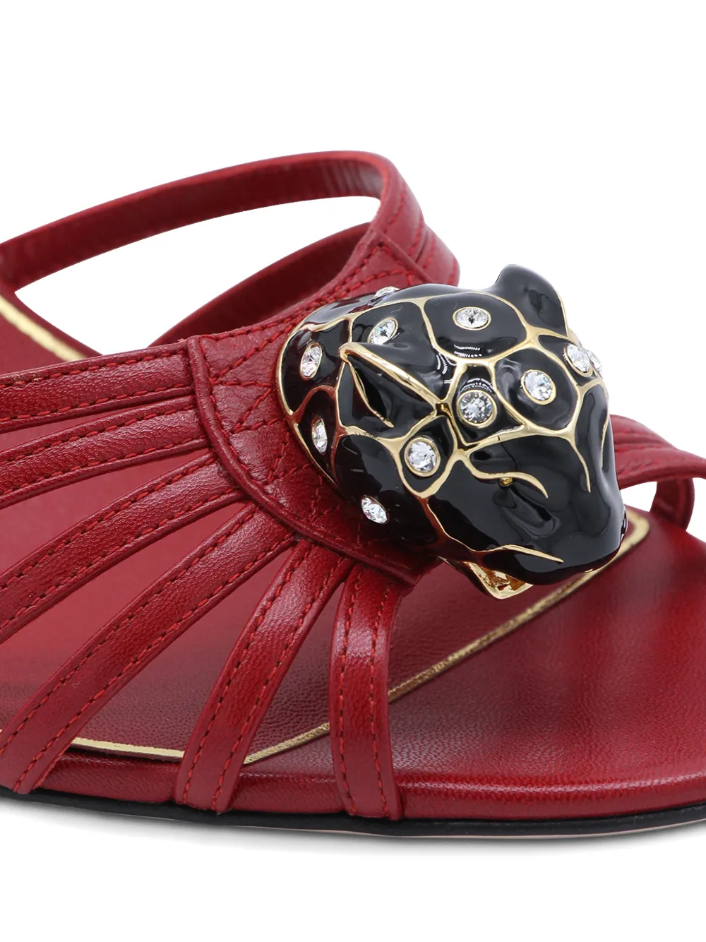 Valentino Garavani Pas De Chat verfraaide sandalen met bandje Rood