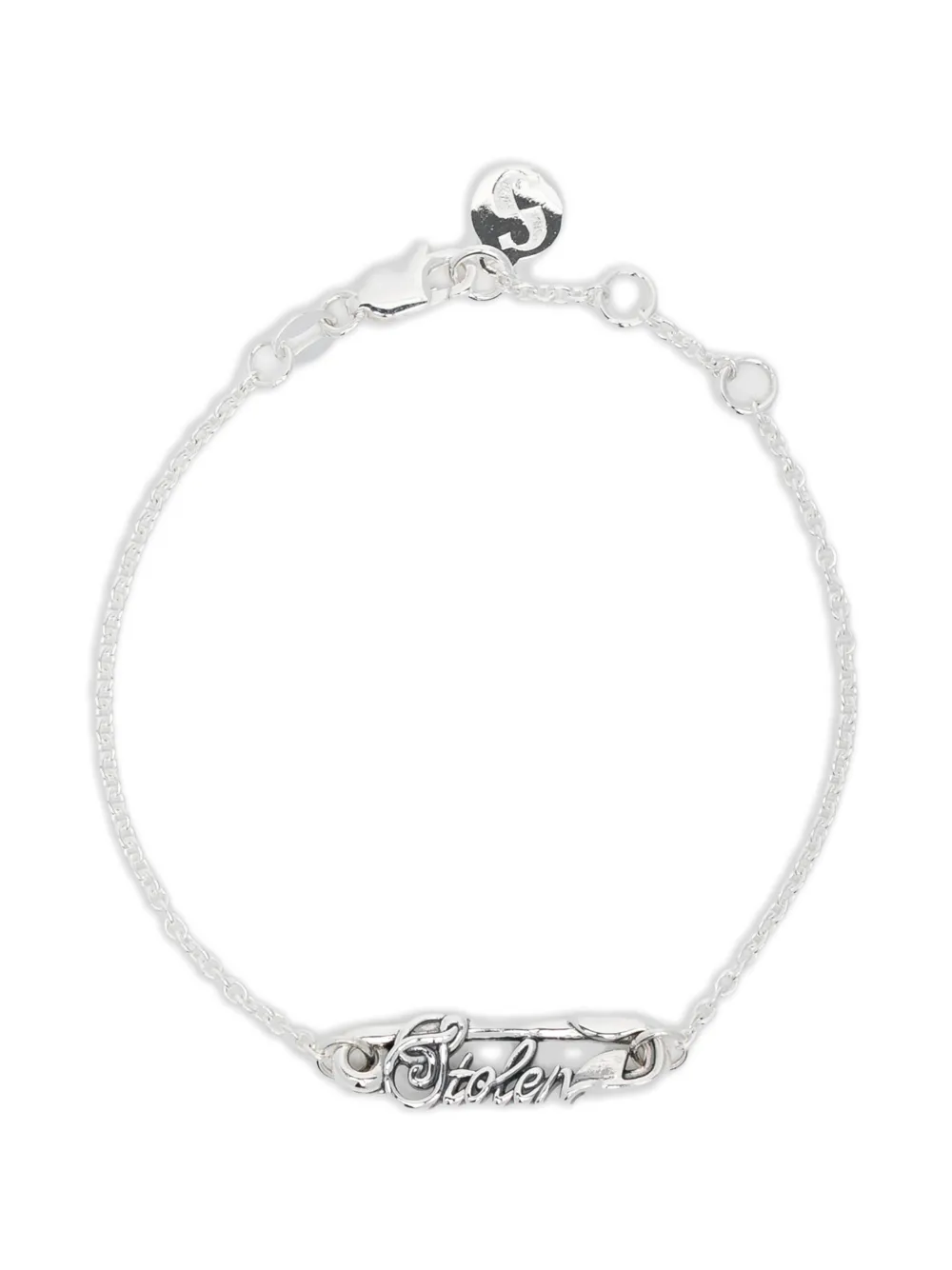 Stolen Girlfriends Club scripted-pin bracelet - Argento