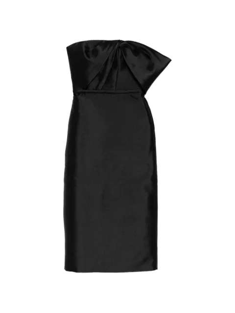 Amsale bow midi cocktail dress