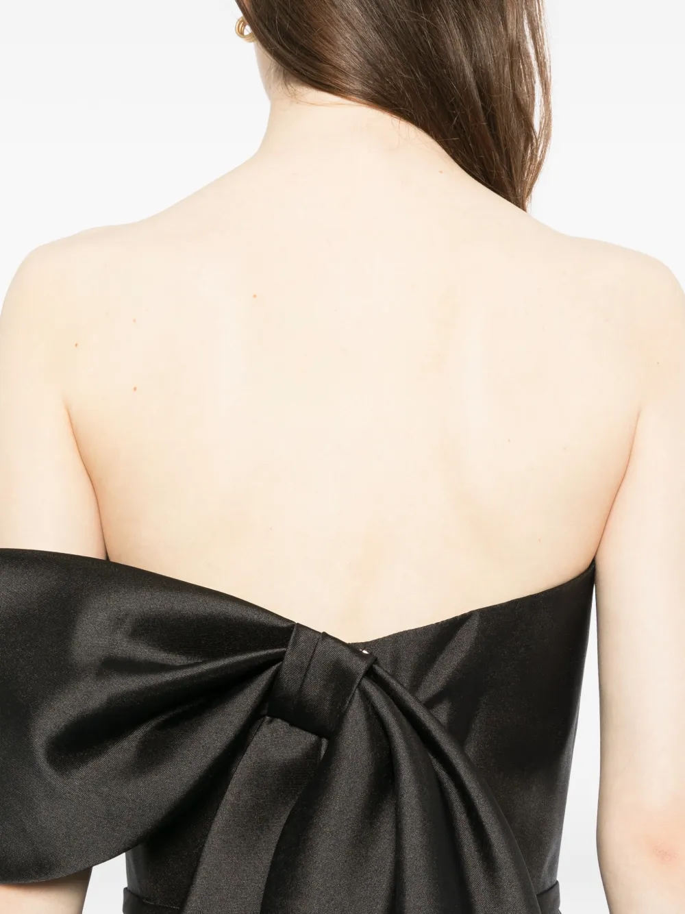 Amsale Cocktailjurk met strik Zwart