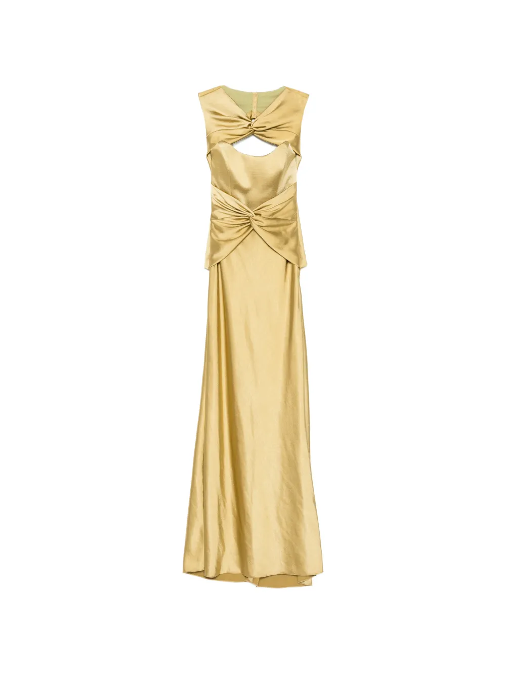 Amsale Abito lungo con cut-out - Giallo