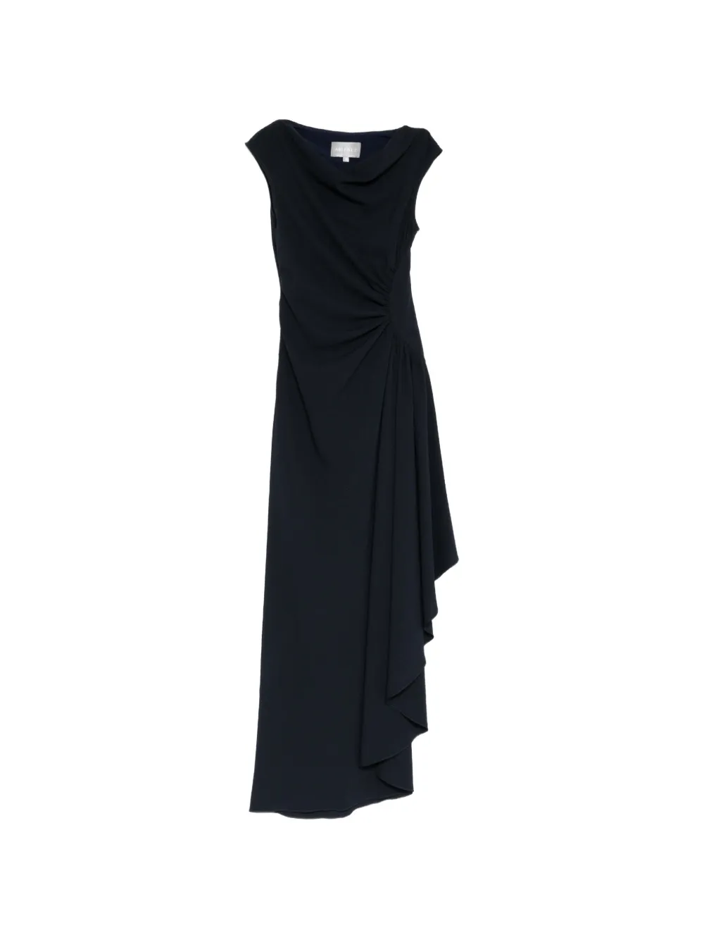 Amsale textured cowl-neck gown - Nero