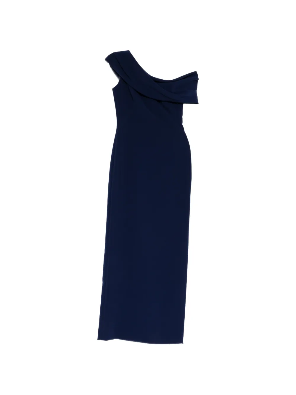 Amsale draped off-the-shoulder gown - Blu