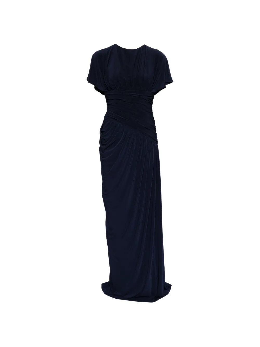 Amsale asymmetric jersey gown - Blue