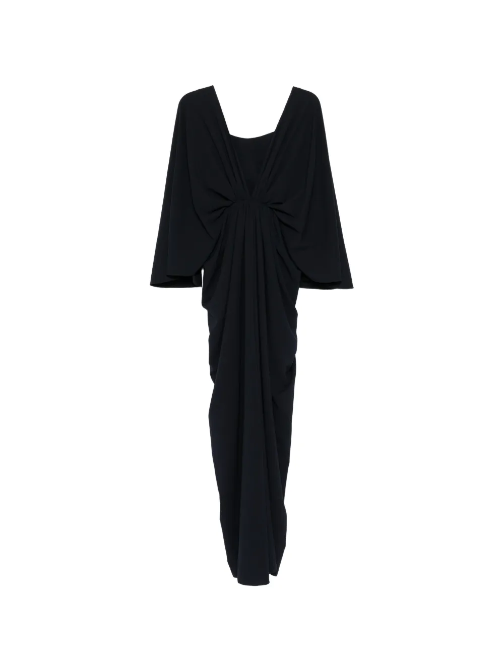 Amsale draped v-neck maxi dress