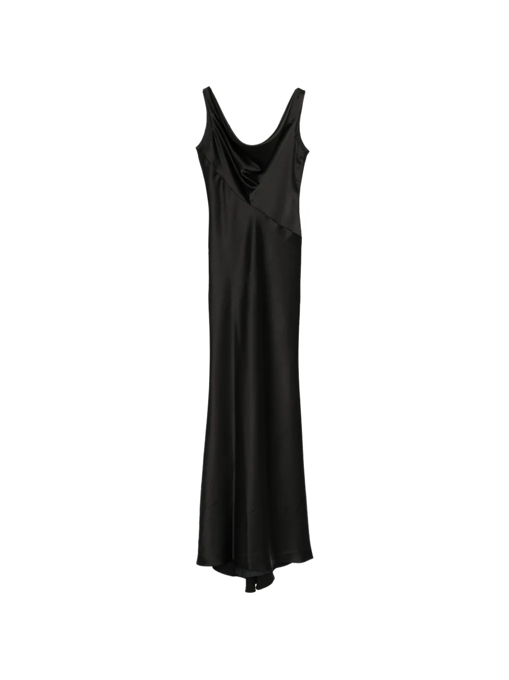 Amsale Bias Cut Cowl Neck Maxi Dress In Black
