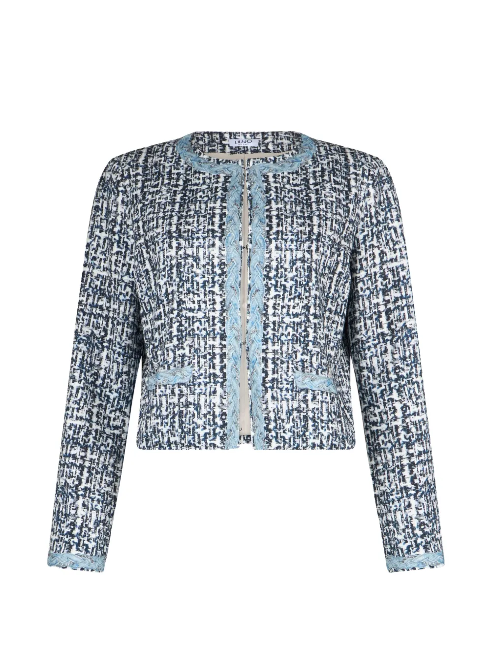LIU JO bouclé braided jacket - Blu