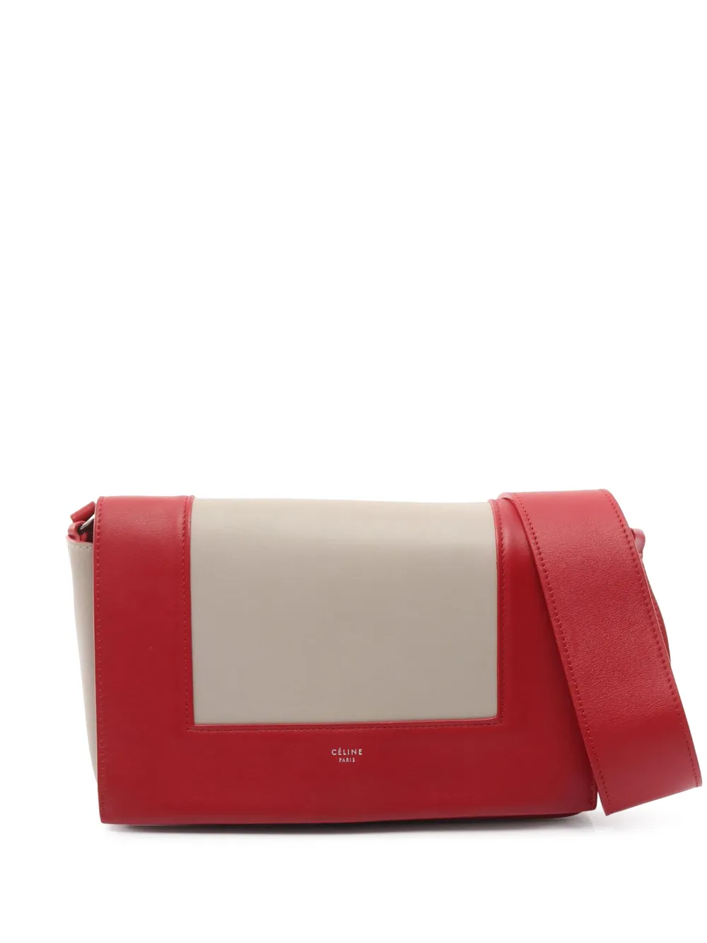 Celine Pre-Owned Borsa a tracolla media in pelle di vitello liscia 2017 - Marrone