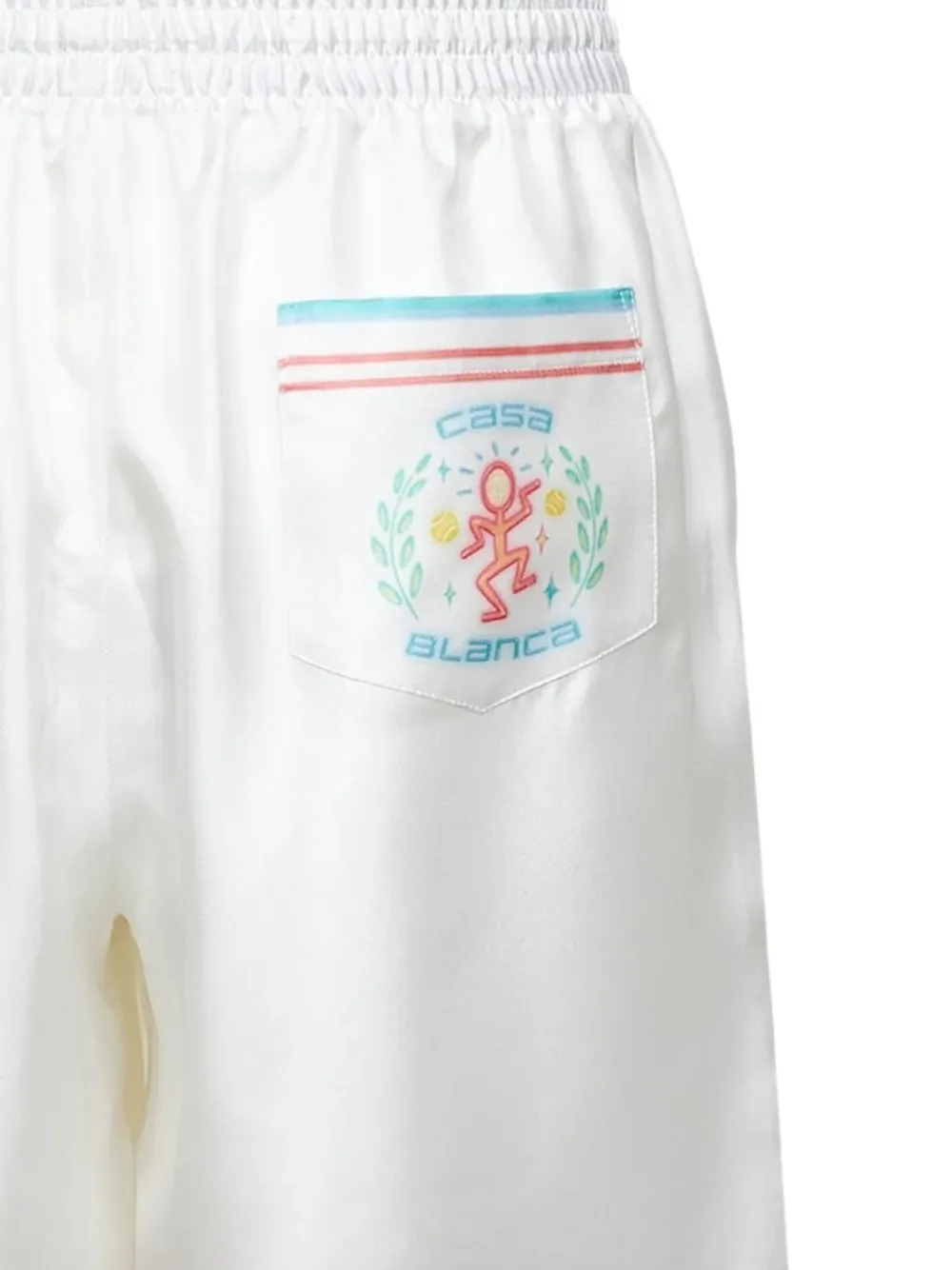 Casablanca Shorts met elastische taille Wit