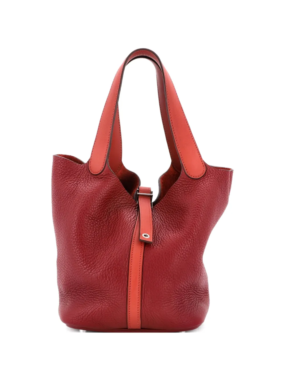 Hermès Pre-Owned Picotin Lock Bag Bicolor Clemence MM bucket bag - Rosso