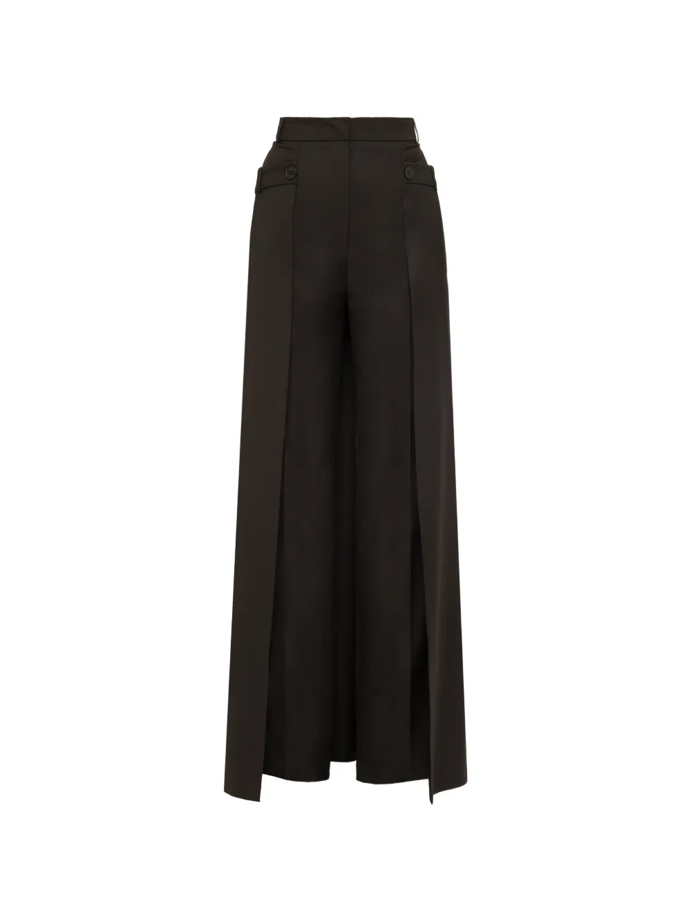 NISSA detachable skirt wide-leg trousers - Nero