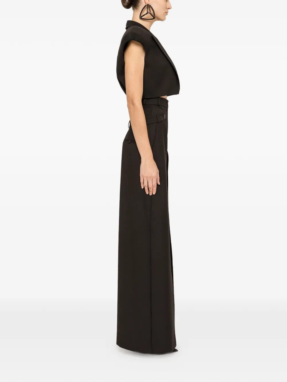  Nissa Detachable Skirt Wide-leg Trousers - Black 