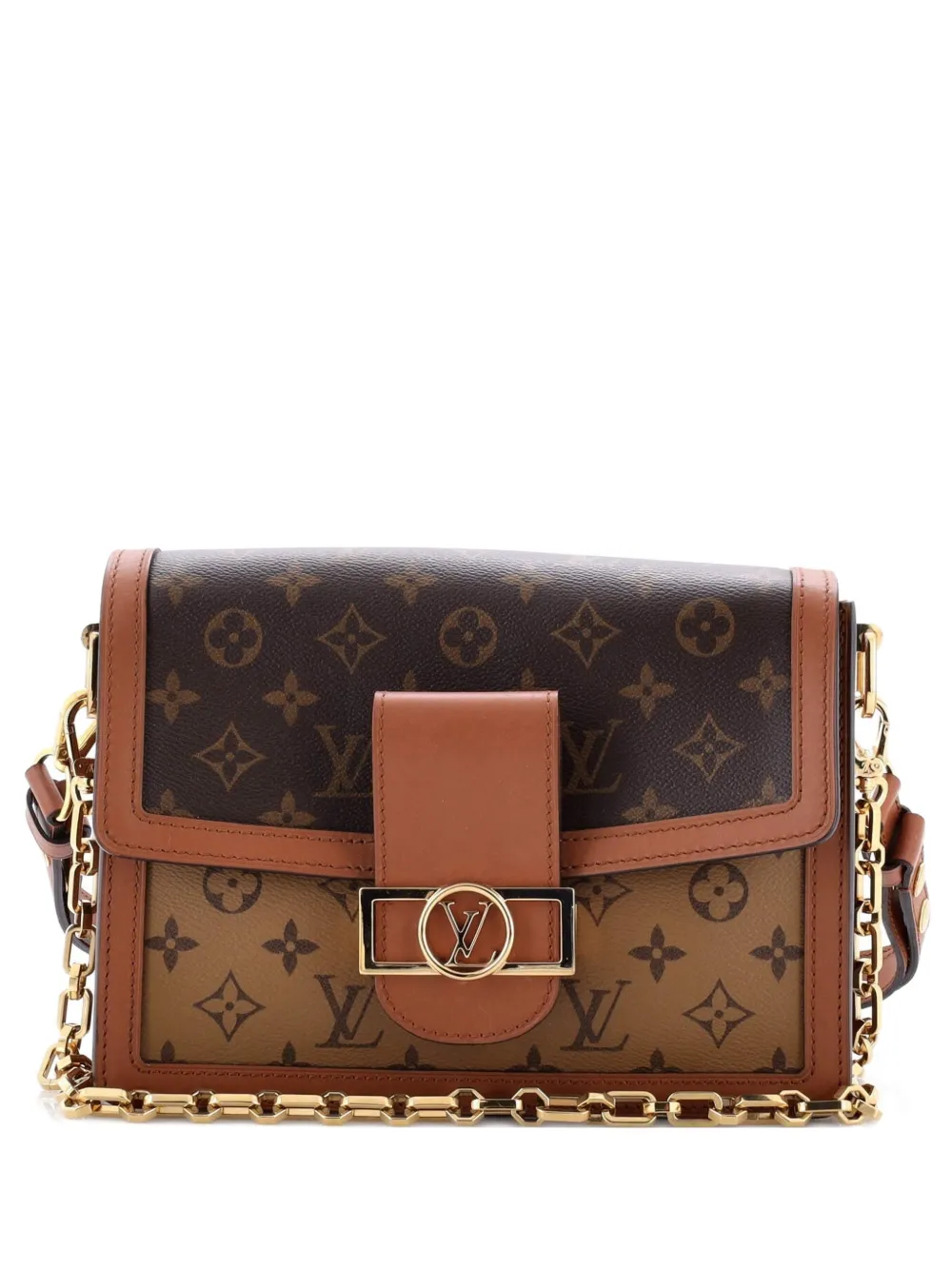 Louis Vuitton Pre-Owned Dauphine Reverse Monogram Canvas MM shoulder bag - Braun