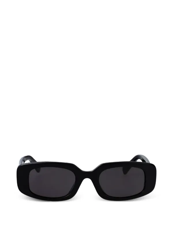 Bvlgari Tubogas Rectangle Sunglasses in Black