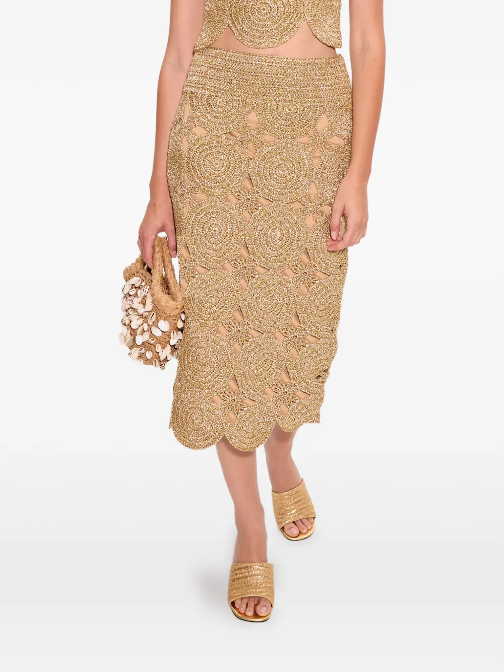  Simon Miller Beep Beep Midi Skirt - Gold 