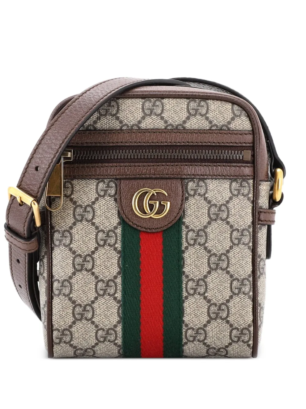 Gucci Pre-Owned Ophidia Messenger Bag GG Coated Canvas Mini crossbody bag - Marrone