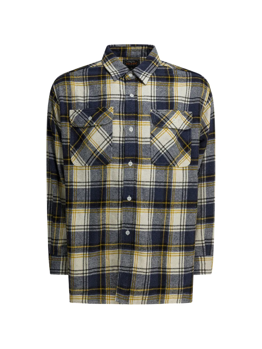 BEAMS PLUS check chest-pocket shirt - Blu