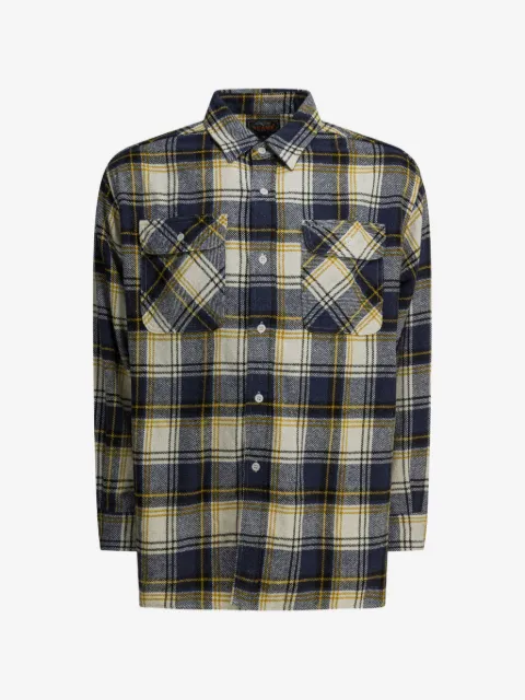 BEAMS PLUS check chest-pocket shirt