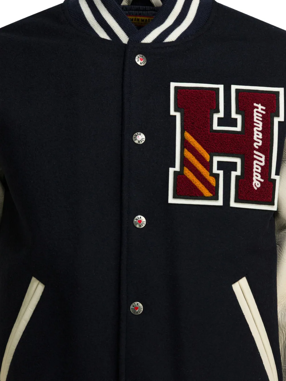  Human Made Appliqué-detail Bomber Jacket - Blue 