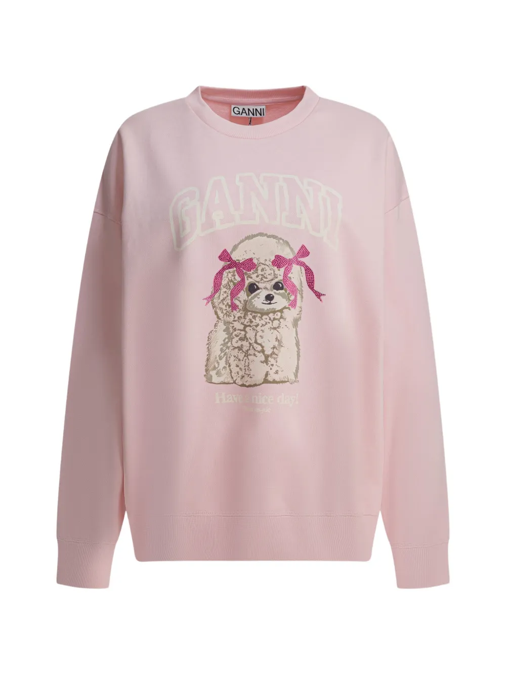 GANNI graphic-print sweatshirt - Rosa