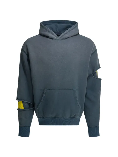 KAPITAL cut-out layered hoodie