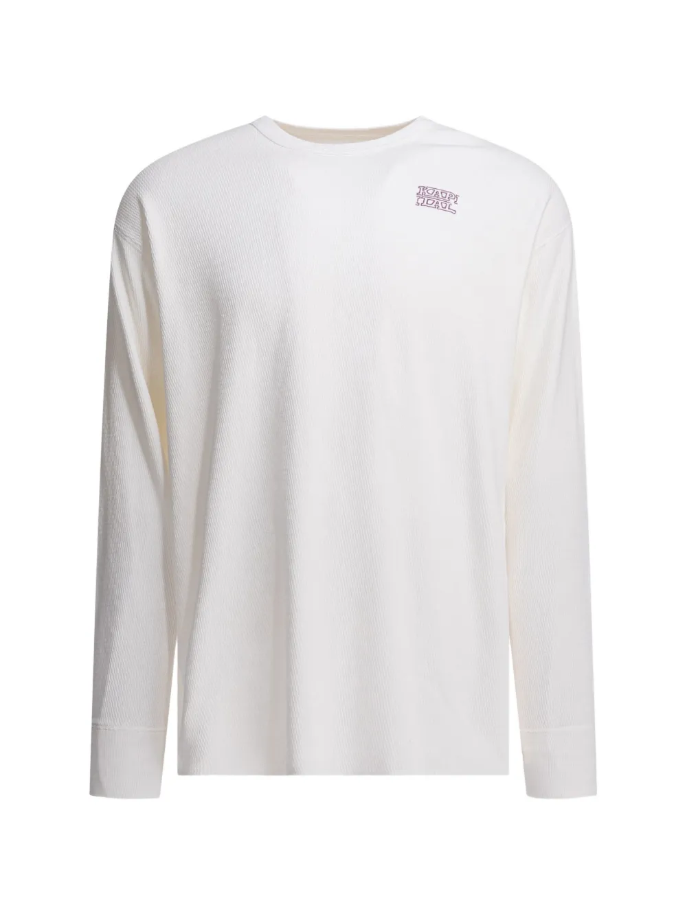 KAPITAL textured long-sleeve T-shirt - Toni neutri