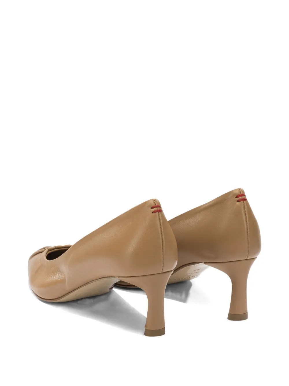 Halmanera Leren pumps Bruin