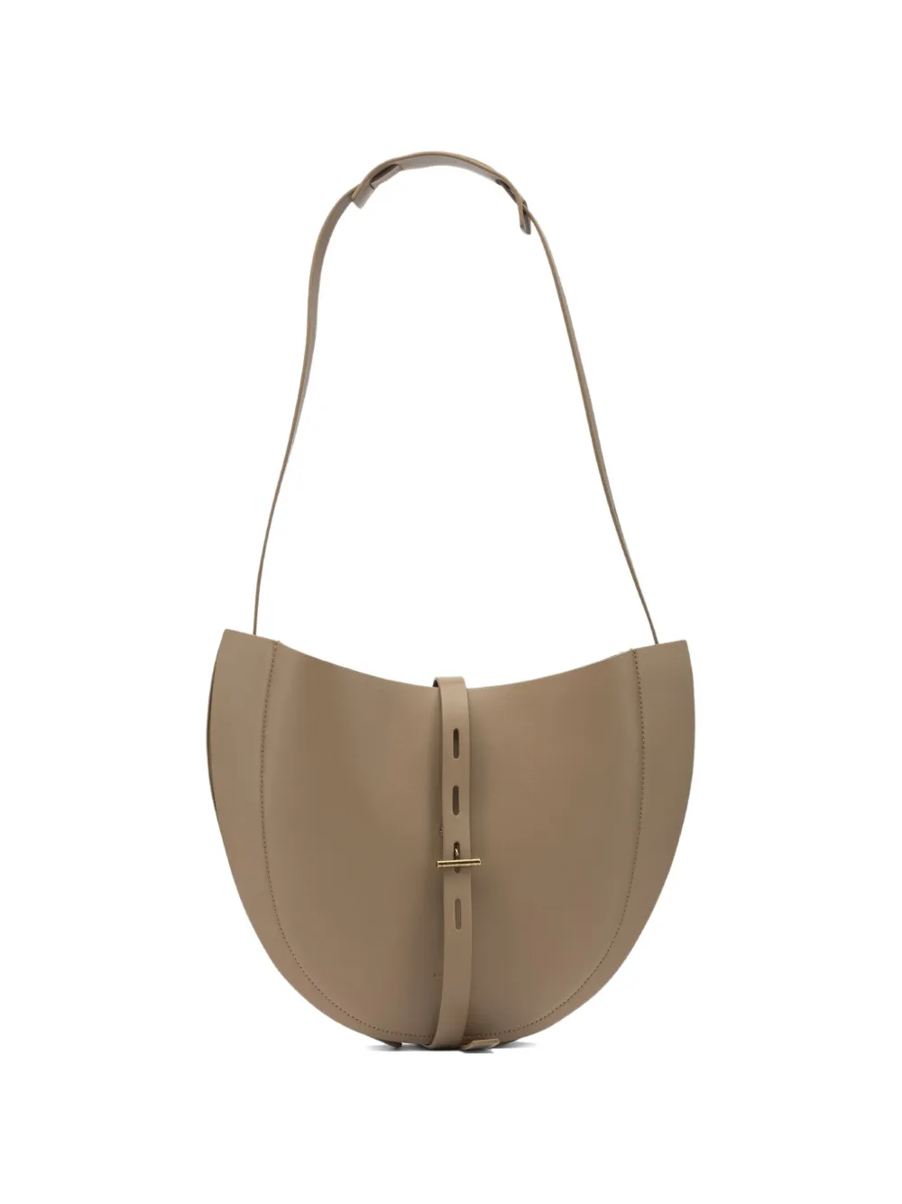 MINO BOSSI half-circle leather shoulder bag - Marrone