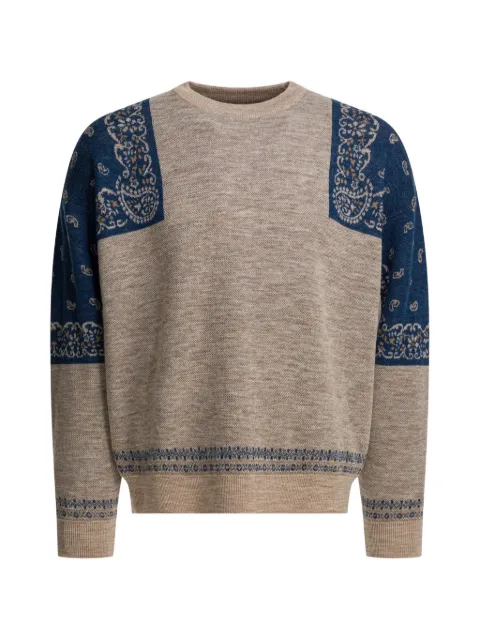 KAPITAL paisley panelled sweater