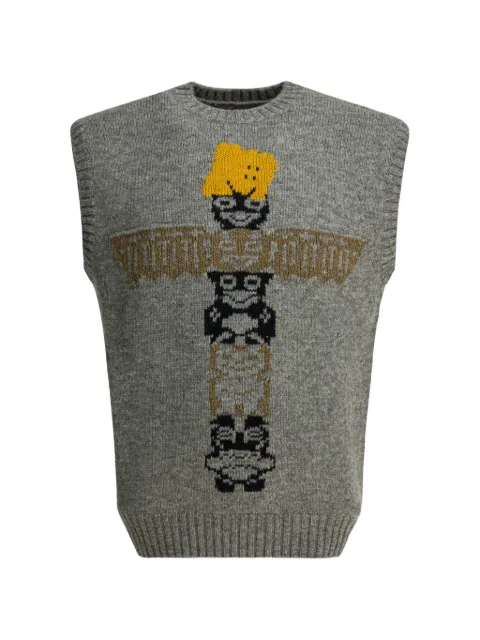 KAPITAL graphic knit sweater