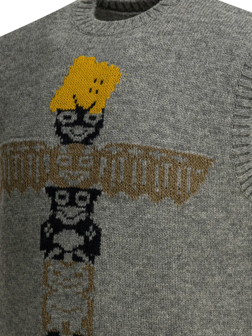 KAPITAL Trui met grafische print Grijs