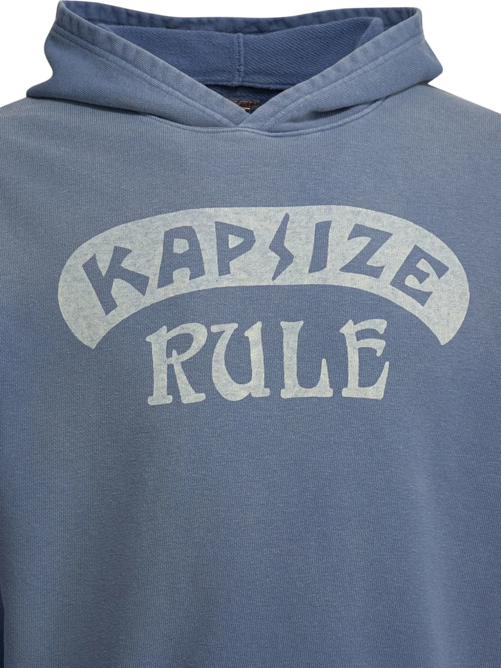 KAPITAL Trui met capuchon en print Blauw
