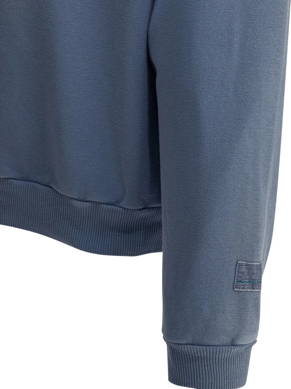 KAPITAL Trui met capuchon en print Blauw